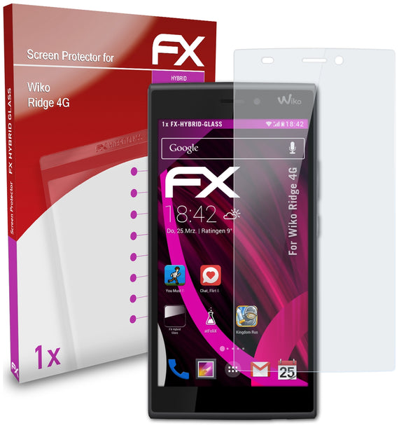 atFoliX FX-Hybrid-Glass Panzerglasfolie für Wiko Ridge 4G