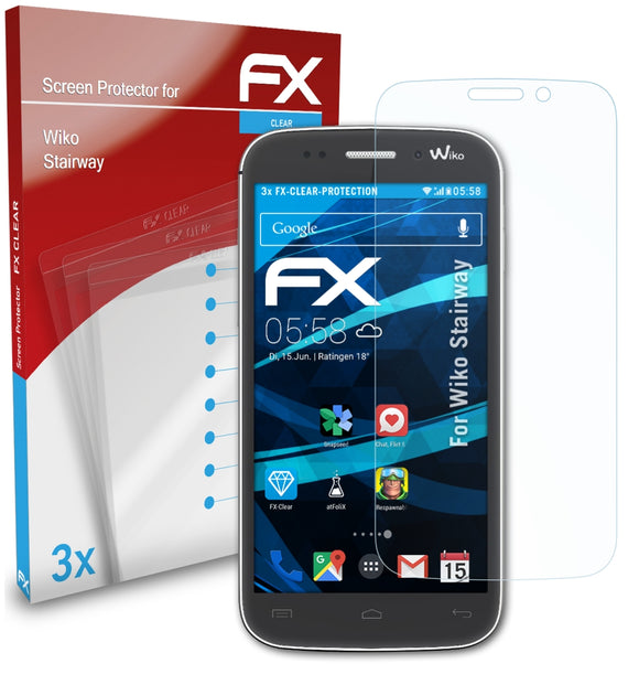 atFoliX FX-Clear Schutzfolie für Wiko Stairway