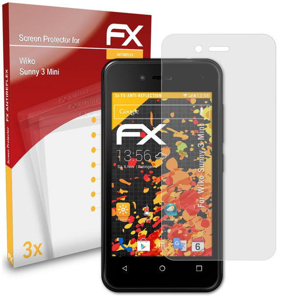 atFoliX FX-Antireflex Displayschutzfolie für Wiko Sunny 3 Mini