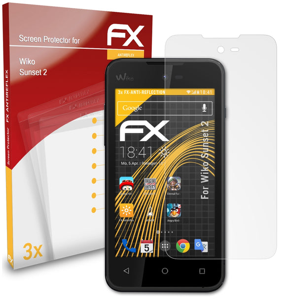 atFoliX FX-Antireflex Displayschutzfolie für Wiko Sunset 2