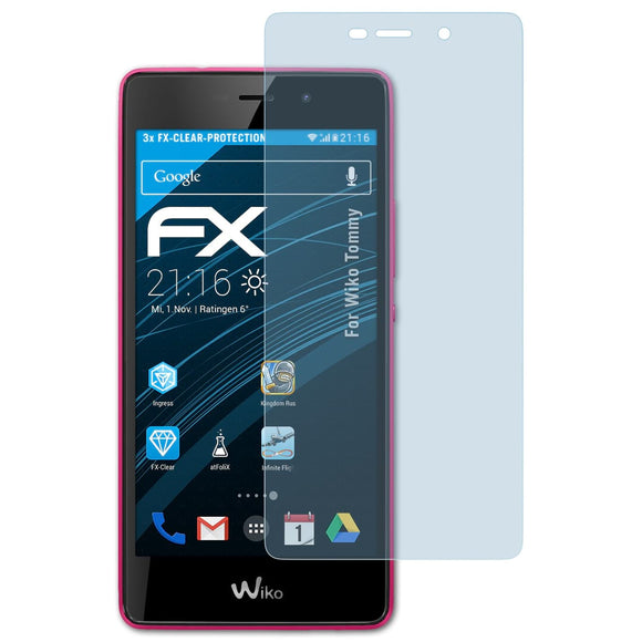 atFoliX FX-Clear Schutzfolie für Wiko Tommy