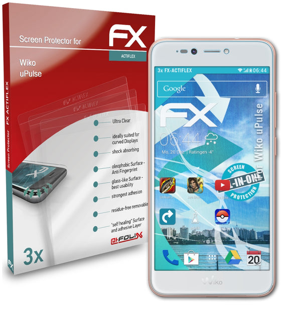 atFoliX FX-ActiFleX Displayschutzfolie für Wiko uPulse