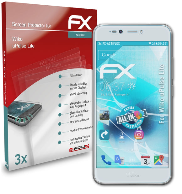 atFoliX FX-ActiFleX Displayschutzfolie für Wiko uPulse Lite