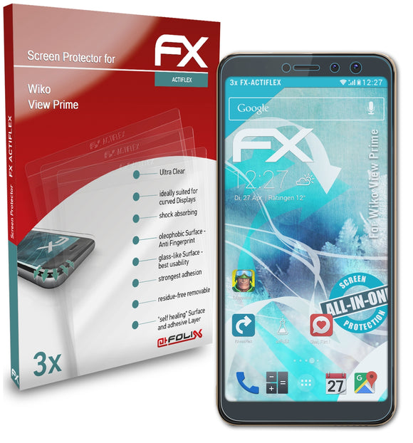 atFoliX FX-ActiFleX Displayschutzfolie für Wiko View Prime