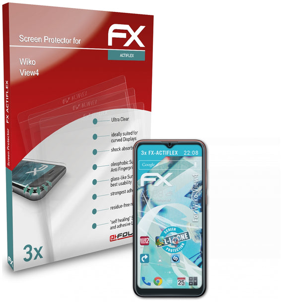 atFoliX FX-ActiFleX Displayschutzfolie für Wiko View4