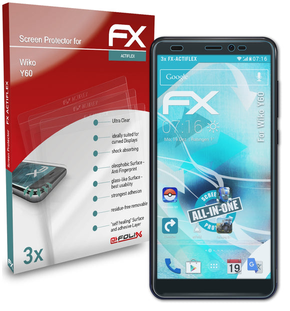 atFoliX FX-ActiFleX Displayschutzfolie für Wiko Y60