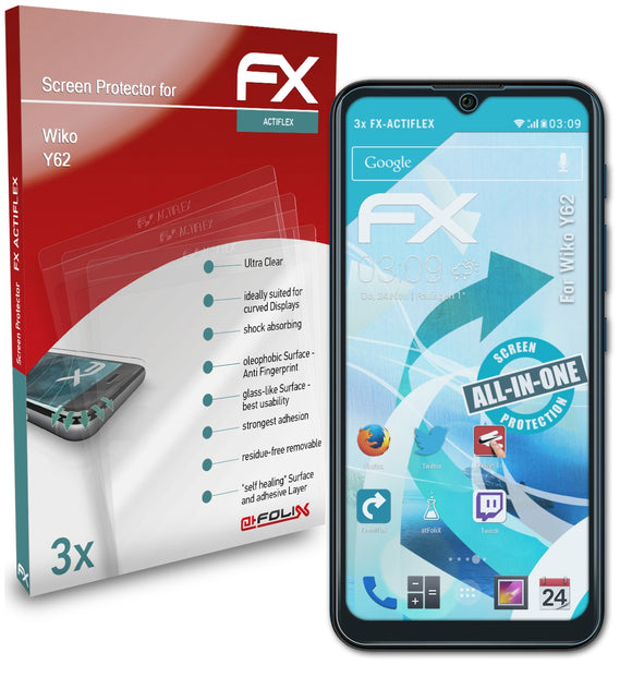 atFoliX FX-ActiFleX Displayschutzfolie für Wiko Y62