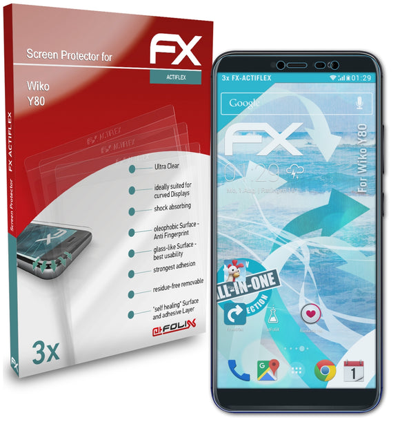 atFoliX FX-ActiFleX Displayschutzfolie für Wiko Y80