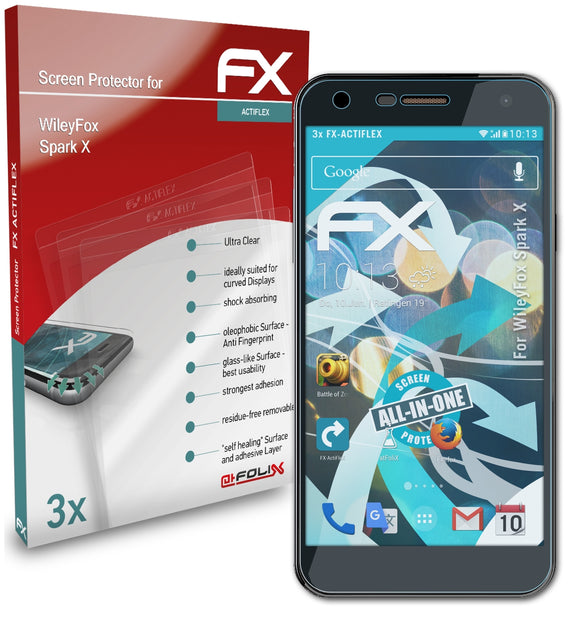 atFoliX FX-ActiFleX Displayschutzfolie für WileyFox Spark X