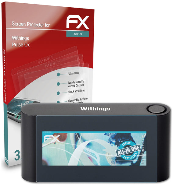 atFoliX FX-ActiFleX Displayschutzfolie für Withings Pulse Ox