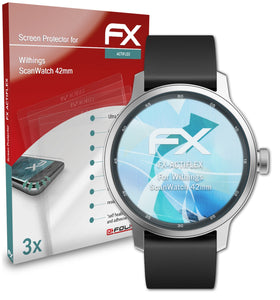 atFoliX FX-ActiFleX Displayschutzfolie für Withings ScanWatch (42mm)