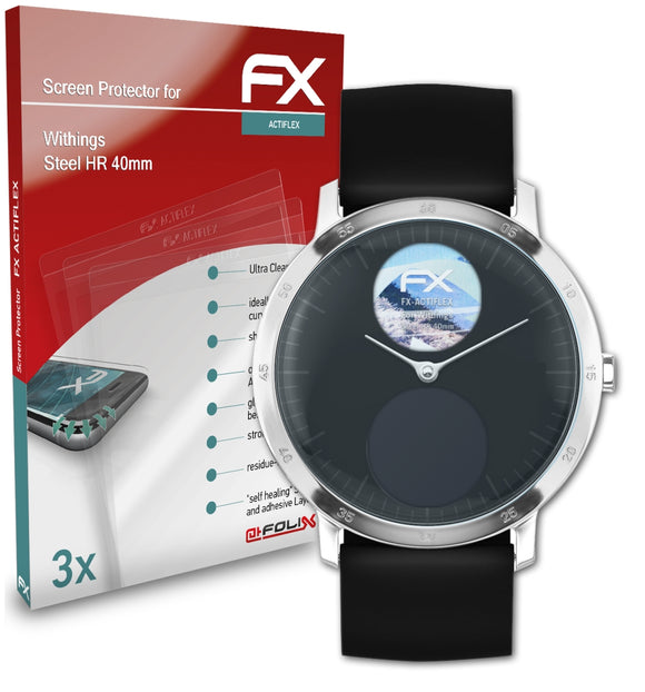 atFoliX FX-ActiFleX Displayschutzfolie für Withings Steel HR (40mm)