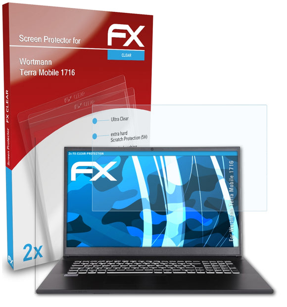 atFoliX FX-Clear Schutzfolie für Wortmann Terra Mobile 1716