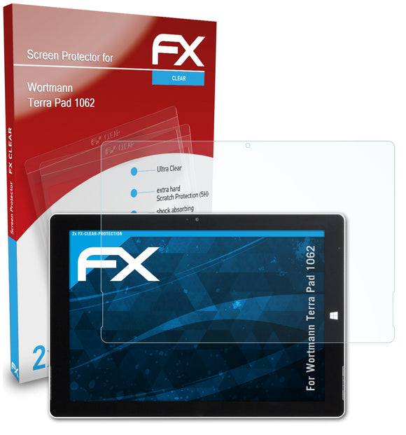 atFoliX FX-Clear Schutzfolie für Wortmann Terra Pad 1062
