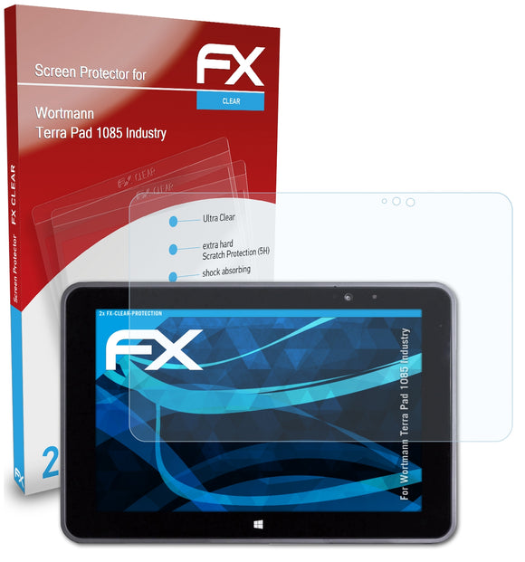 atFoliX FX-Clear Schutzfolie für Wortmann Terra Pad 1085 Industry