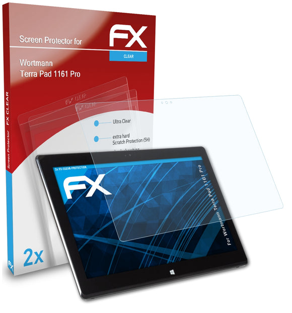 atFoliX FX-Clear Schutzfolie für Wortmann Terra Pad 1161 Pro