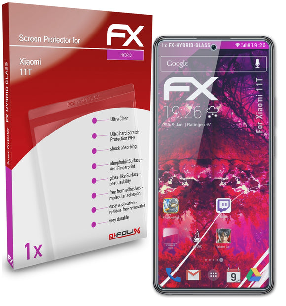 atFoliX FX-Hybrid-Glass Panzerglasfolie für Xiaomi 11T