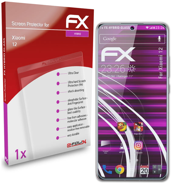 atFoliX FX-Hybrid-Glass Panzerglasfolie für Xiaomi 12