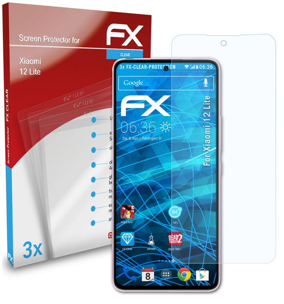 atFoliX FX-Clear Schutzfolie für Xiaomi 12 Lite