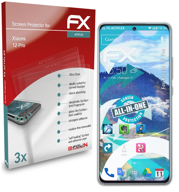 atFoliX FX-ActiFleX Displayschutzfolie für Xiaomi 12 Pro