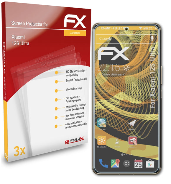 atFoliX FX-Antireflex Displayschutzfolie für Xiaomi 12S Ultra