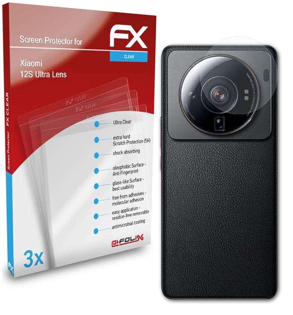 atFoliX FX-Clear Schutzfolie für Xiaomi 12S Ultra Lens