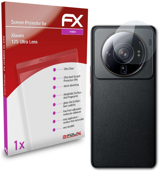 atFoliX FX-Hybrid-Glass Panzerglasfolie für Xiaomi 12S Ultra Lens
