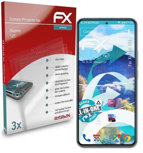 atFoliX FX-ActiFleX Displayschutzfolie für Xiaomi 12T