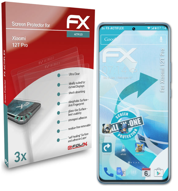 atFoliX FX-ActiFleX Displayschutzfolie für Xiaomi 12T Pro