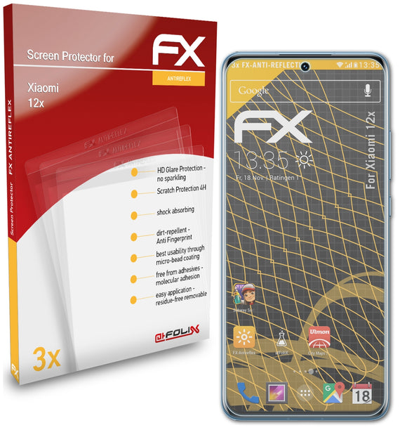 atFoliX FX-Antireflex Displayschutzfolie für Xiaomi 12x