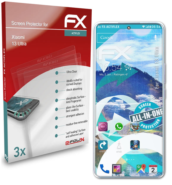 atFoliX FX-ActiFleX Displayschutzfolie für Xiaomi 13 Ultra