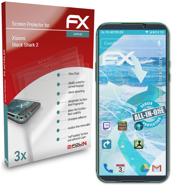 atFoliX FX-ActiFleX Displayschutzfolie für Xiaomi Black Shark 2