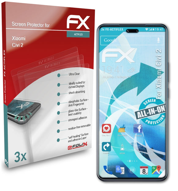 atFoliX FX-ActiFleX Displayschutzfolie für Xiaomi Civi 2