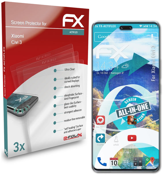 atFoliX FX-ActiFleX Displayschutzfolie für Xiaomi Civi 3
