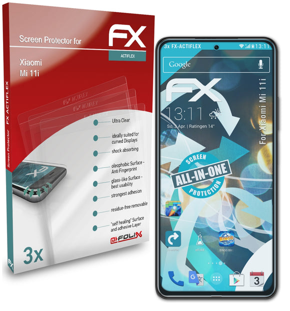 atFoliX FX-ActiFleX Displayschutzfolie für Xiaomi Mi 11i