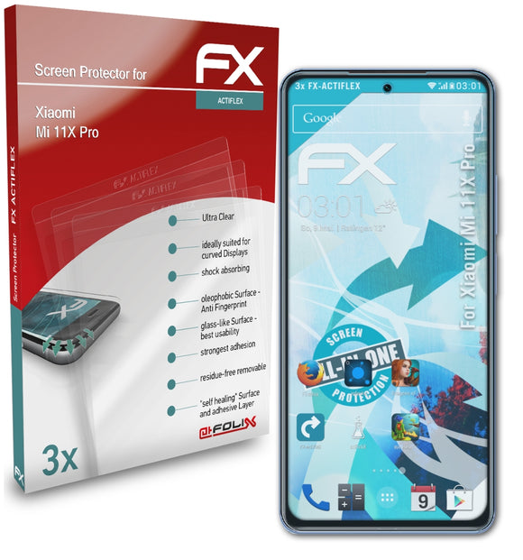 atFoliX FX-ActiFleX Displayschutzfolie für Xiaomi Mi 11X Pro