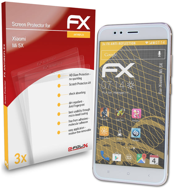 atFoliX FX-Antireflex Displayschutzfolie für Xiaomi Mi 5X