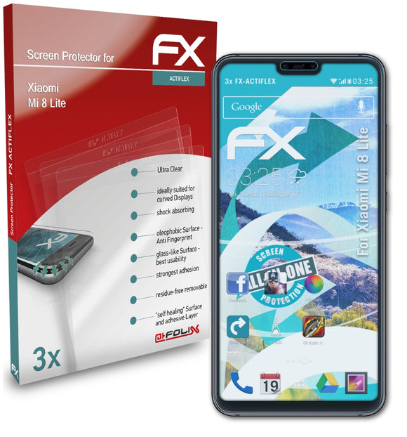 atFoliX FX-ActiFleX Displayschutzfolie für Xiaomi Mi 8 Lite