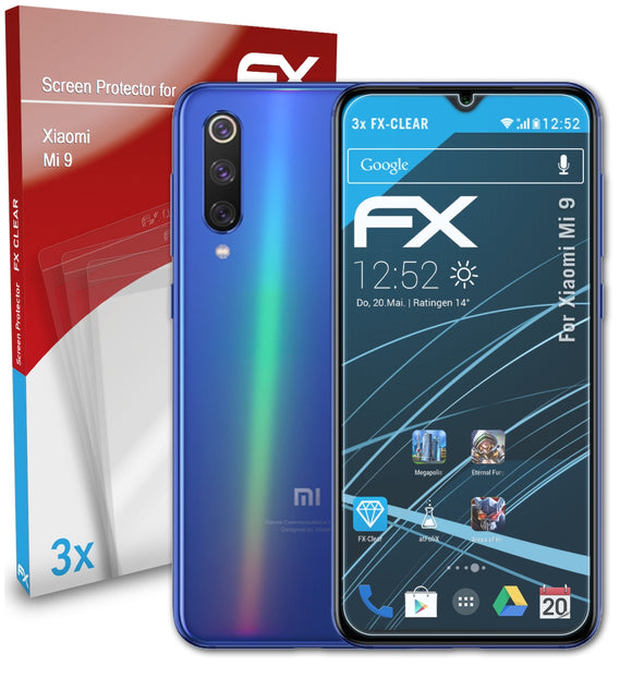atFoliX FX-Clear Schutzfolie für Xiaomi Mi 9