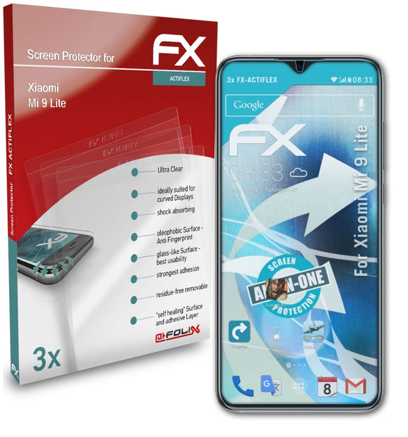 atFoliX FX-ActiFleX Displayschutzfolie für Xiaomi Mi 9 Lite