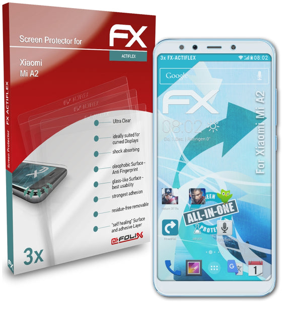 atFoliX FX-ActiFleX Displayschutzfolie für Xiaomi Mi A2