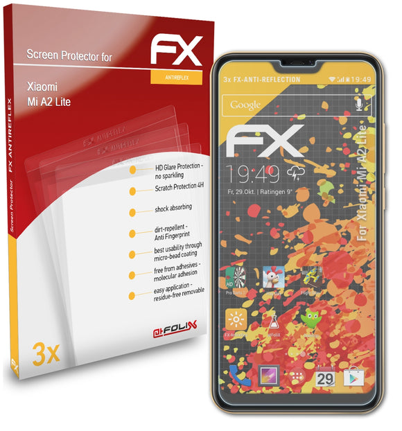 atFoliX FX-Antireflex Displayschutzfolie für Xiaomi Mi A2 Lite