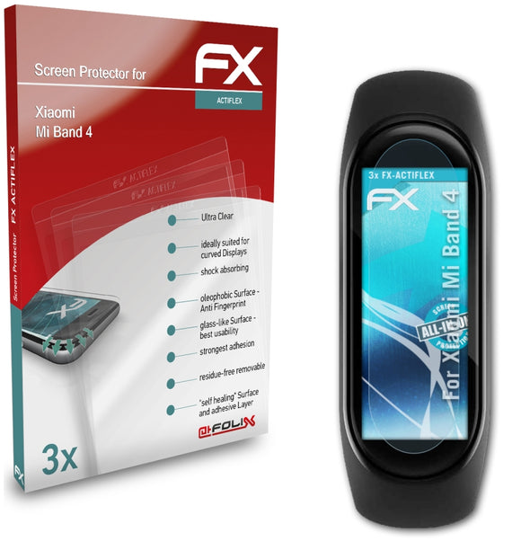 atFoliX FX-ActiFleX Displayschutzfolie für Xiaomi Mi Band 4