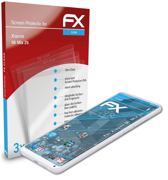 atFoliX FX-Clear Schutzfolie für Xiaomi Mi Mix 2s