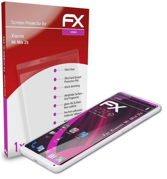 atFoliX FX-Hybrid-Glass Panzerglasfolie für Xiaomi Mi Mix 2s
