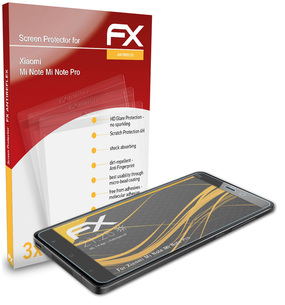 atFoliX FX-Antireflex Displayschutzfolie für Xiaomi Mi Note (Mi Note Pro)