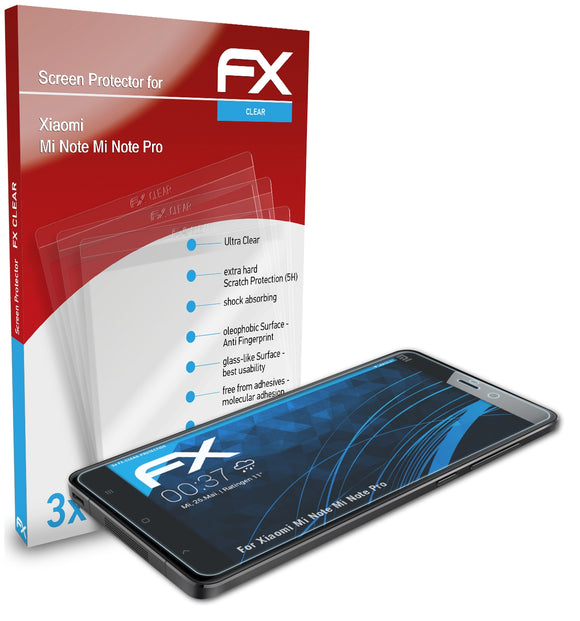 atFoliX FX-Clear Schutzfolie für Xiaomi Mi Note (Mi Note Pro)