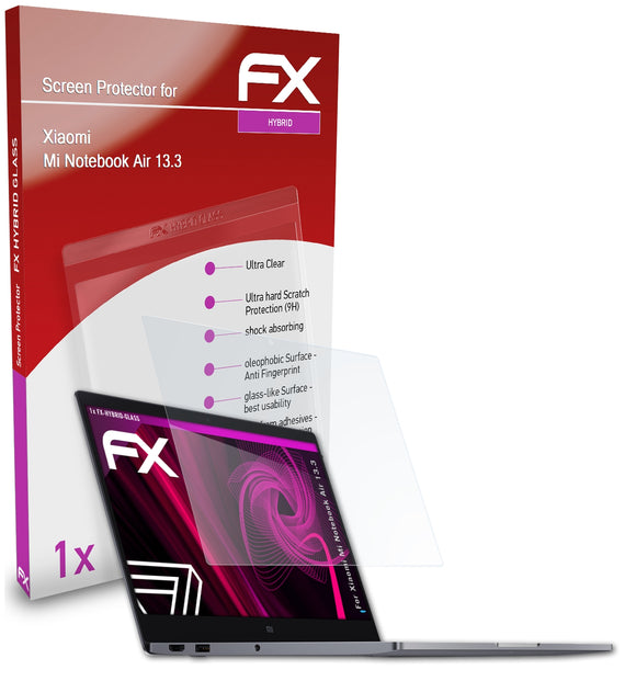 atFoliX FX-Hybrid-Glass Panzerglasfolie für Xiaomi Mi Notebook Air 13.3