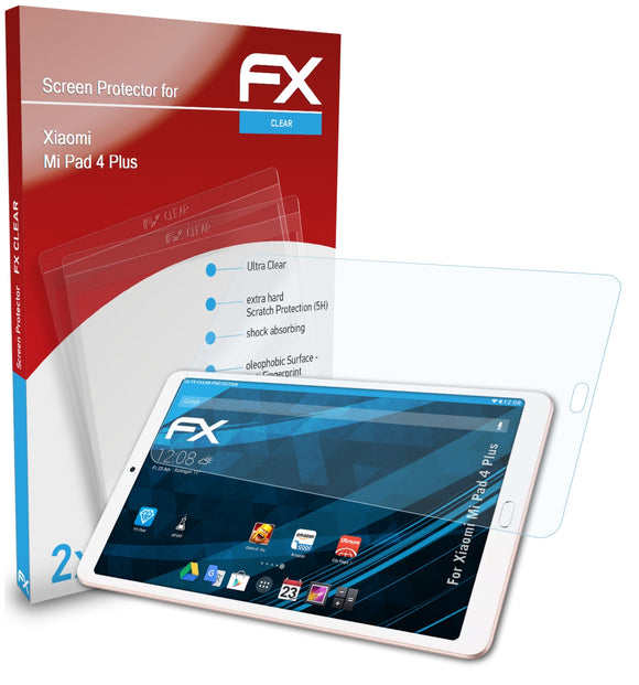 atFoliX FX-Clear Schutzfolie für Xiaomi Mi Pad 4 Plus