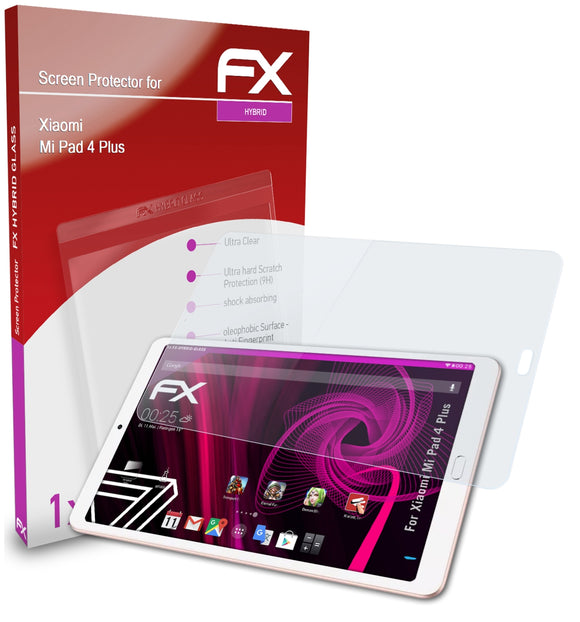 atFoliX FX-Hybrid-Glass Panzerglasfolie für Xiaomi Mi Pad 4 Plus